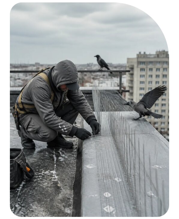 Защита от ворон под ключ в Серове по цене от 5101 р. | Сенат-Срв